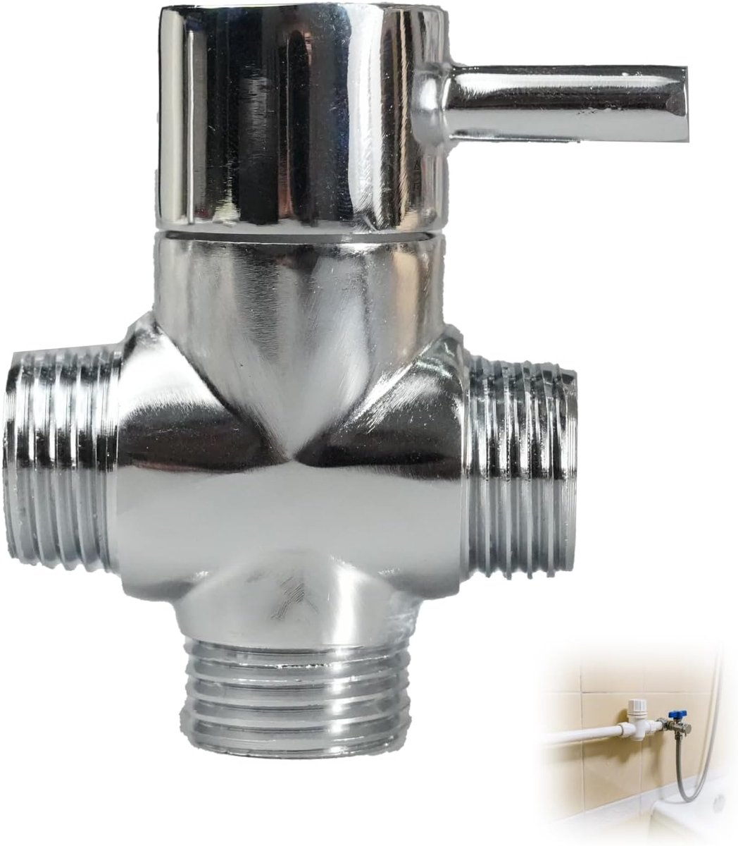 Takklepregelventiel 1/2 inch - Messing en glanzend chroom - Met draaiknop - Voor waterdoorstroming - ShopVlot