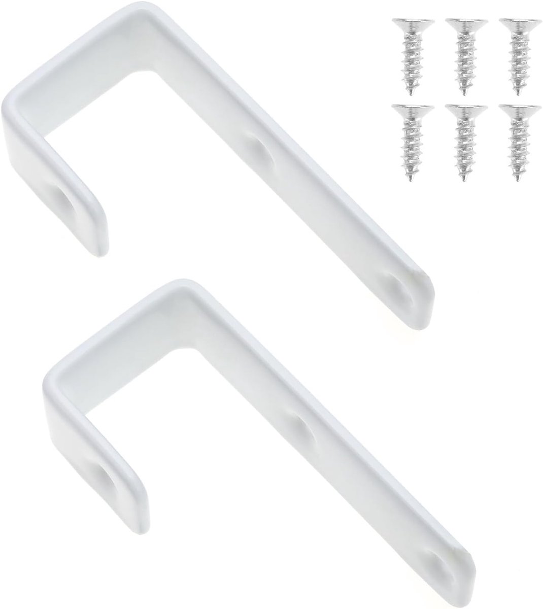 J Haak 2 Pack - Heavy Duty PVC Coated Metaal - Wit - Voor Bunk Beds en Ladders - ShopVlot
