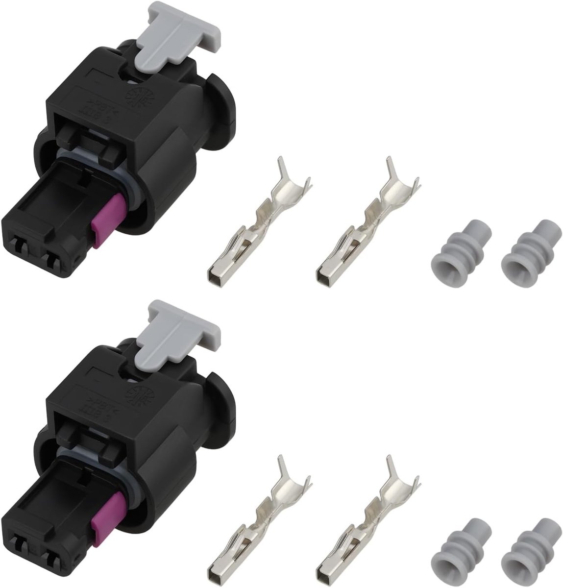 Autoconnectors 2Pcs 2Pin - OEM 4F0973702 - Geschikt voor Audi en Volkswagen - Betrouwbare elektrische verbinding - ShopVlot