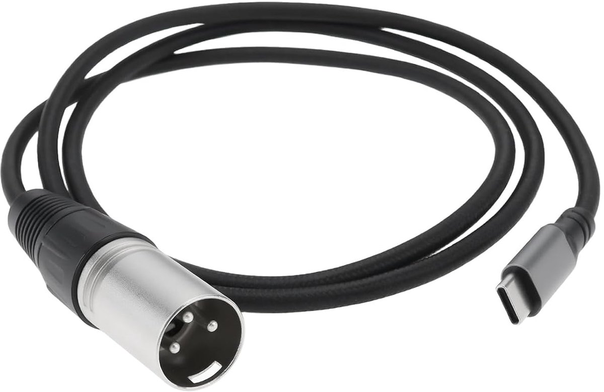 USB C naar XLR Mannelijk Audiokabel 1m - Digitale Analoge Signalen - Voor Versterker en Luidspreker - ShopVlot