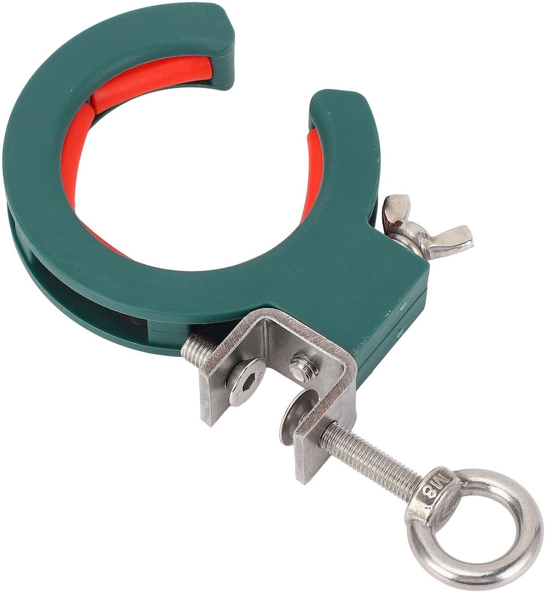 Kabelgootroller 65 mm - roestvrij staal - verstelbare klem - soepele draadtrekking - ShopVlot
