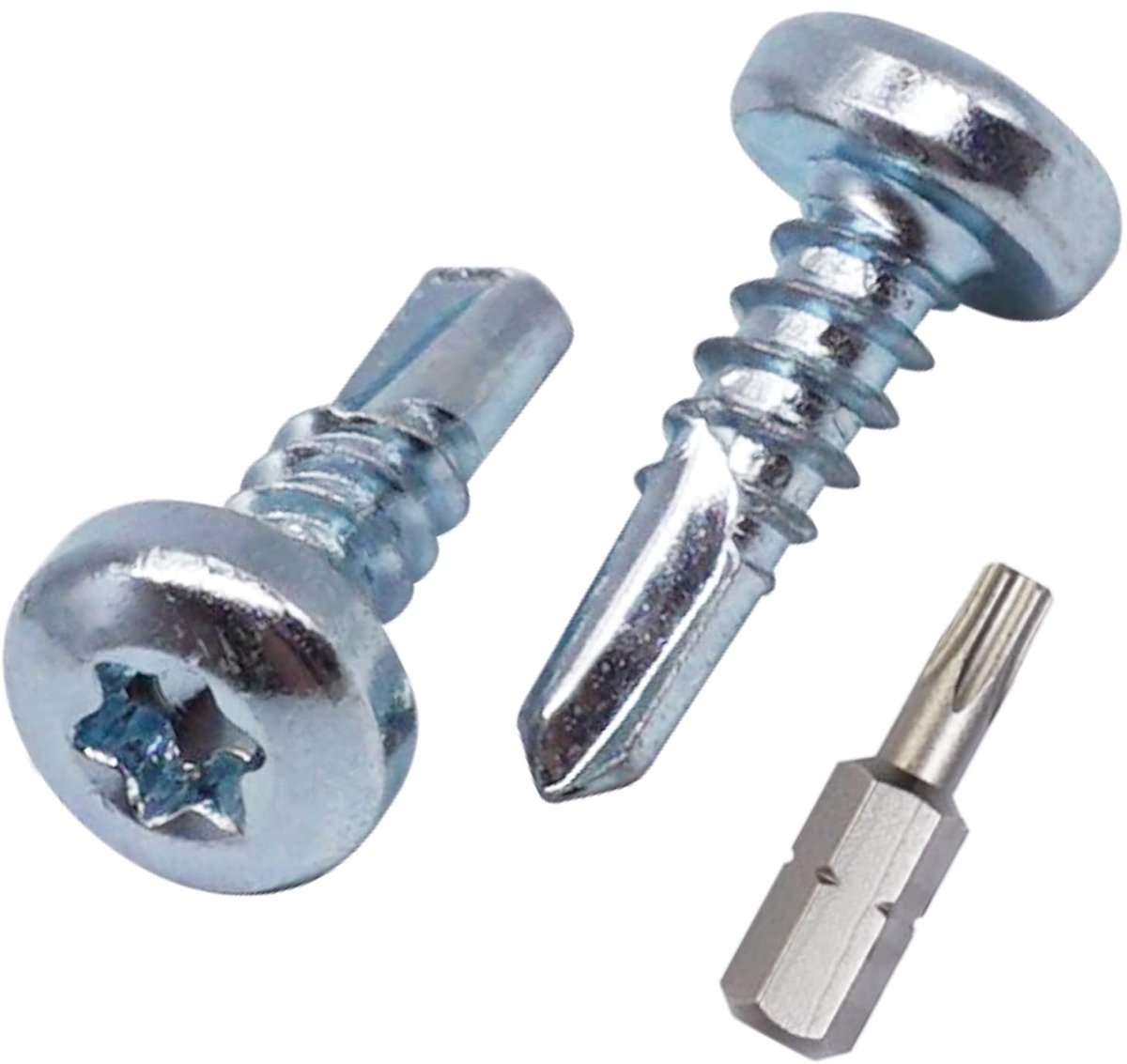 Zelfboor schroeven 4.8 x 16 mm - verzinkt - pan schroefkop - ideaal voor metalen toepassingen - ShopVlot