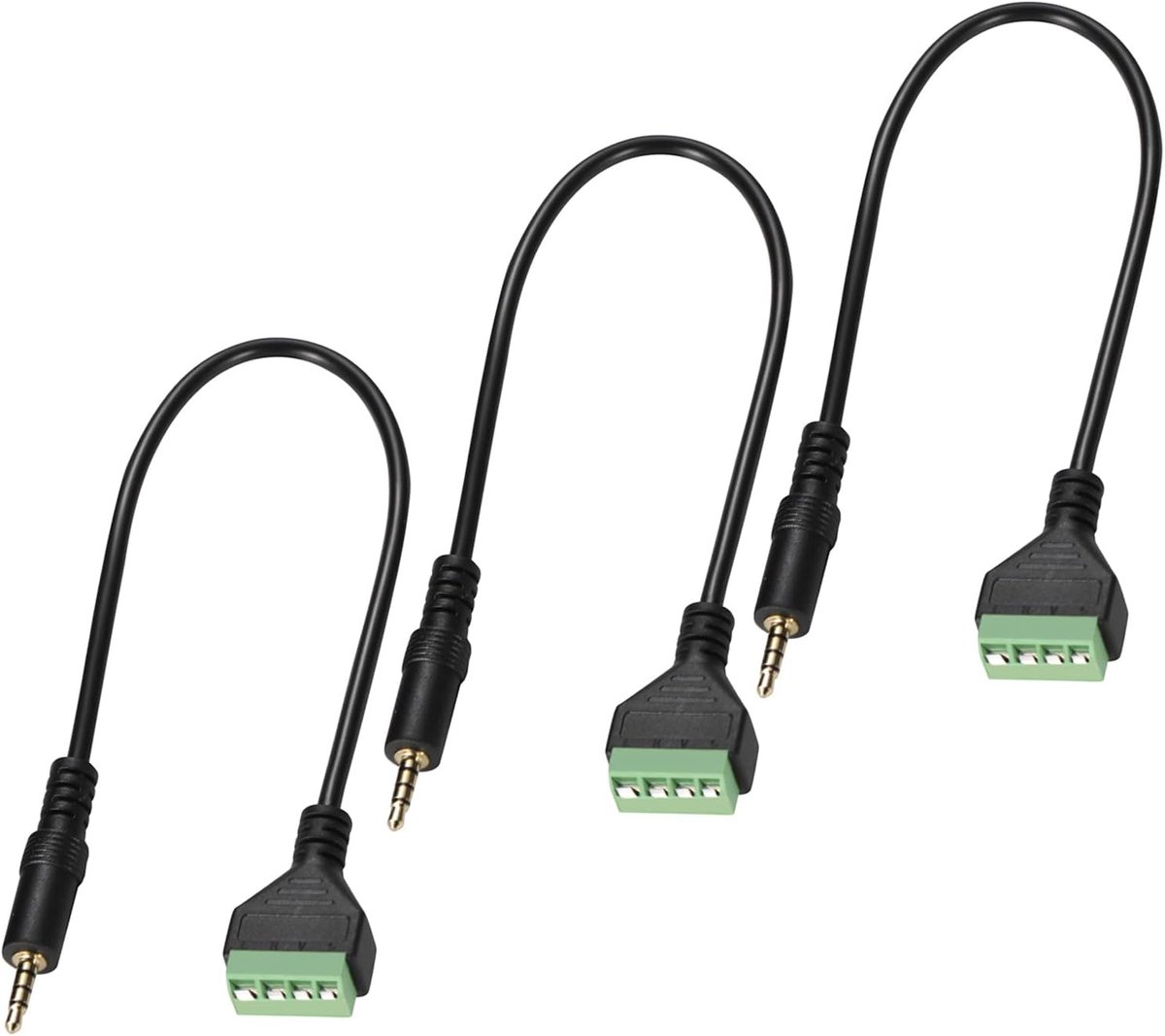 Speaker kabel adapter 30cm - 3.5mm TRRS male jack - AV 4 pin schroefconnectoren - ideaal voor audioverbindingen - ShopVlot