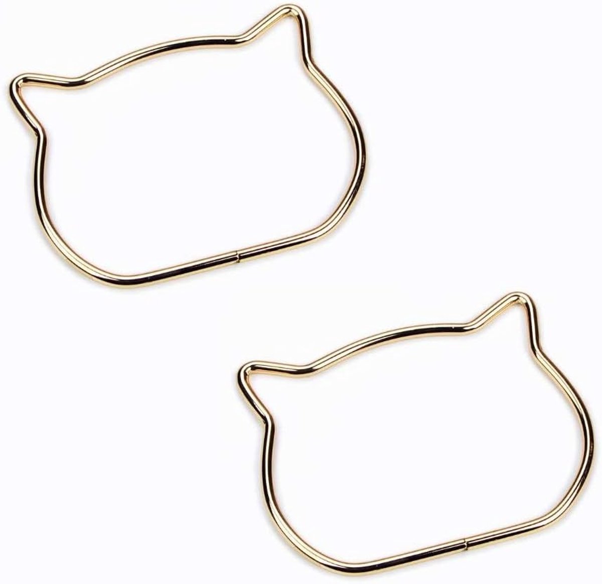 Ronte - Metalen tasgrepen met kat oor ontwerp voor DIY schoudertas - Set van 2