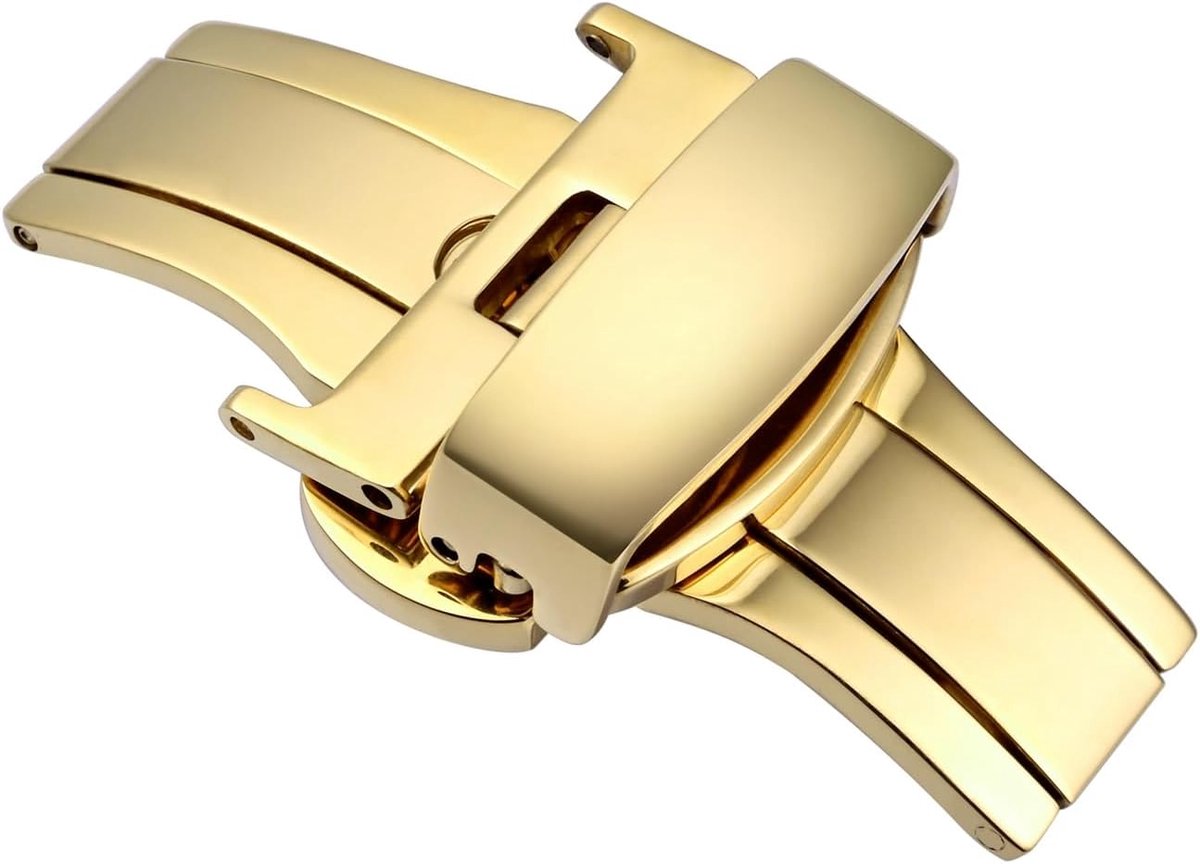 Vervangbare gesp voor horlogeband - 18mm - goud - duurzame roestvrijstaal - eenvoudig te vervangen - ShopVlot
