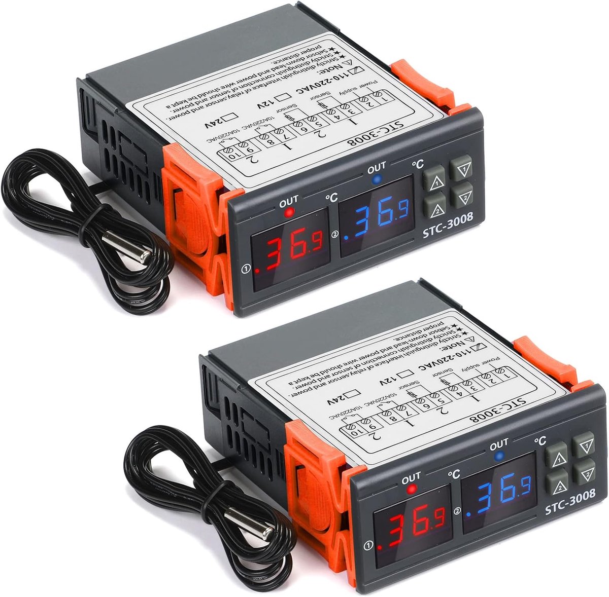 STC-3008 Digital temperature controller, STC-1000 AC, 110V-220V, thermostat, centigrade, general temperature - ShopVlot