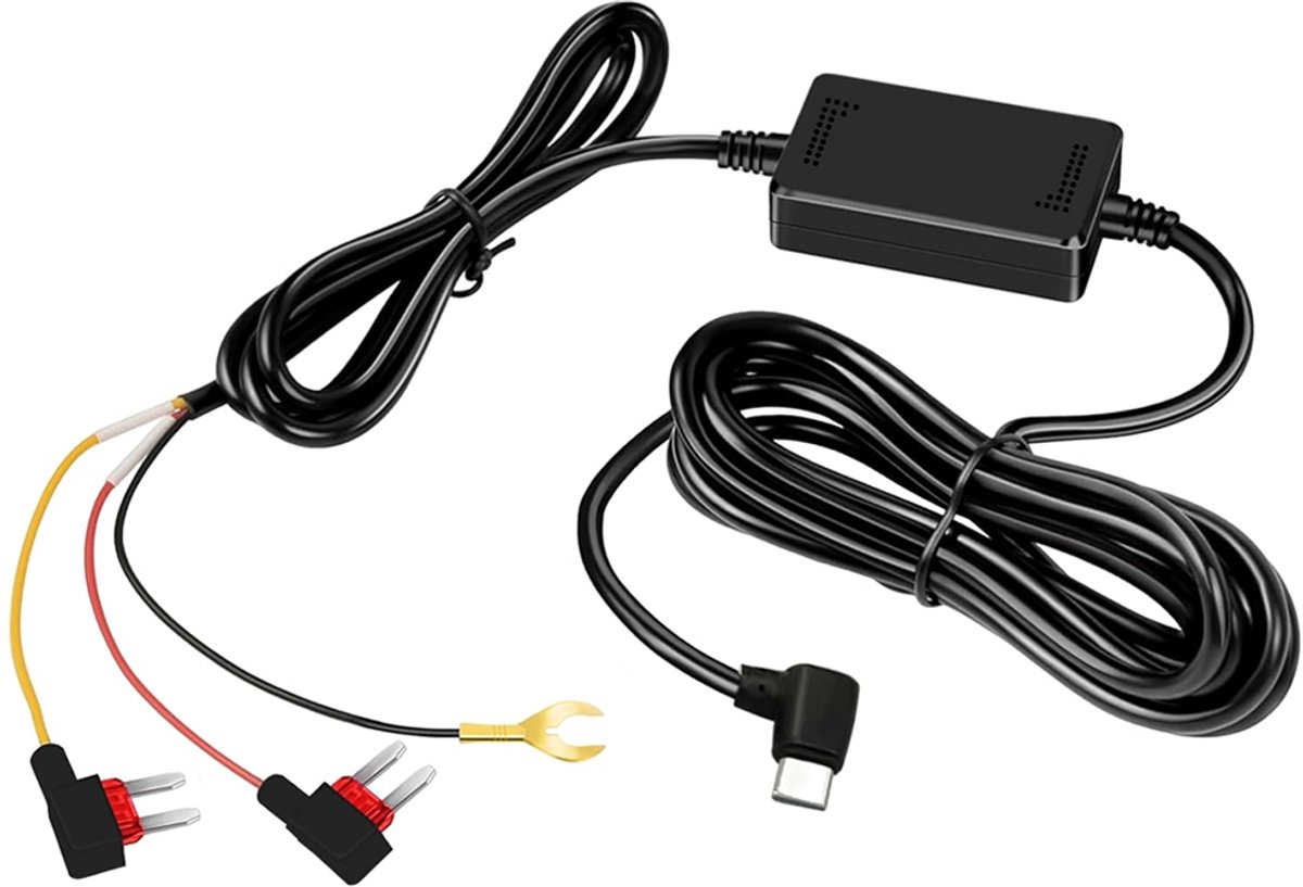 OUYLAF Dashcam hardwire kit - dashcam hardwire kit usb-c- dashcam accessoires - V-antrue hardwire stroomkit - 12V-24V naar 5V auto-oplader - netsnoer