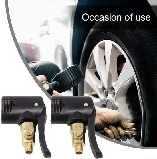 Auto Ventiel Adapter - 2stuks - Autopomp - Ventiel verlengstuk - Geschikt voor campers, auto's, fietsen, aanhangers en transportvoertuigen - 16 cm - met Luchtslang — afbeelding 4