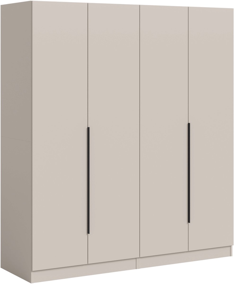 Modulaire kledingkast-combinatie in kasjmier - 160 cm breed - Stijlvolle opbergoplossing
