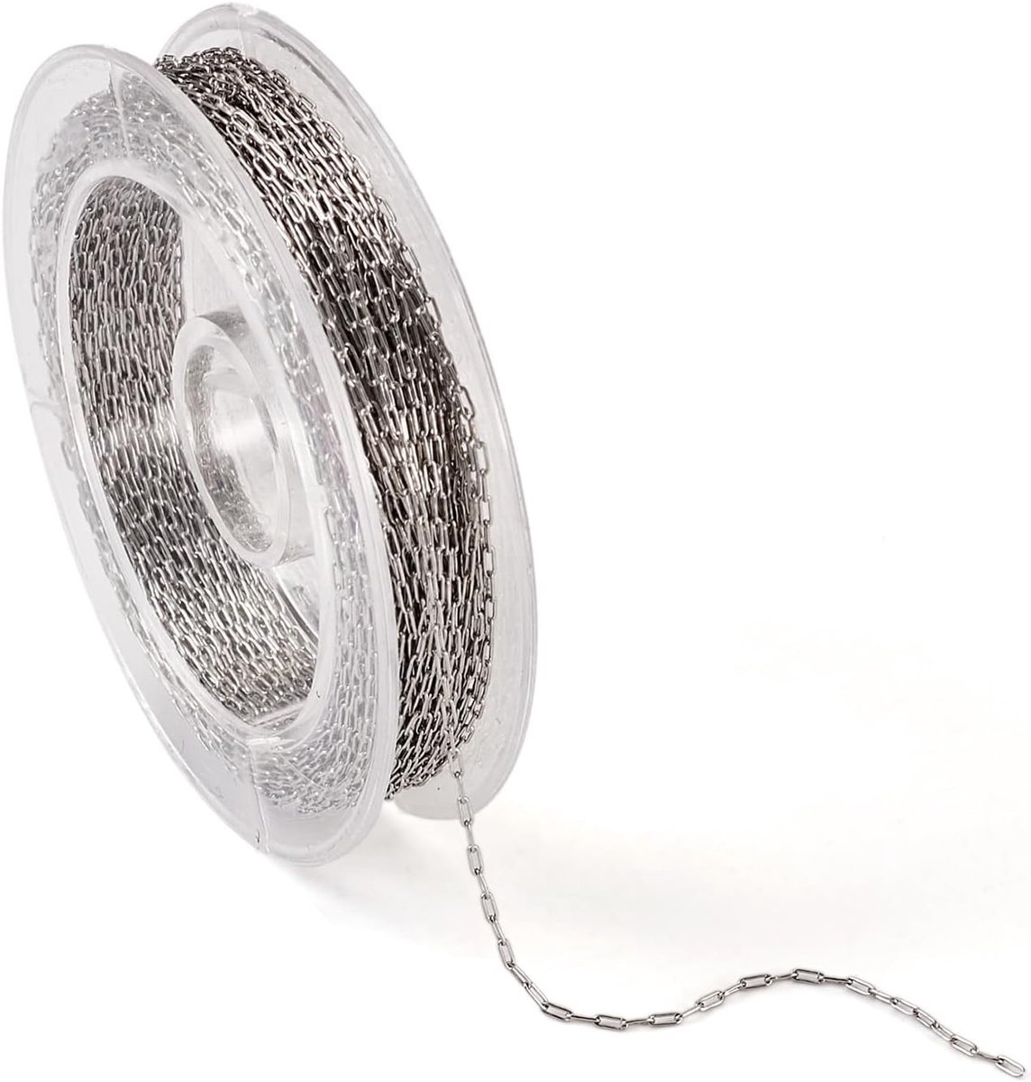10m 304 RVS Paperclip Kettingen met Ovalen Schakels voor DIY Sieraden, Halskettingen en Armbanden maken