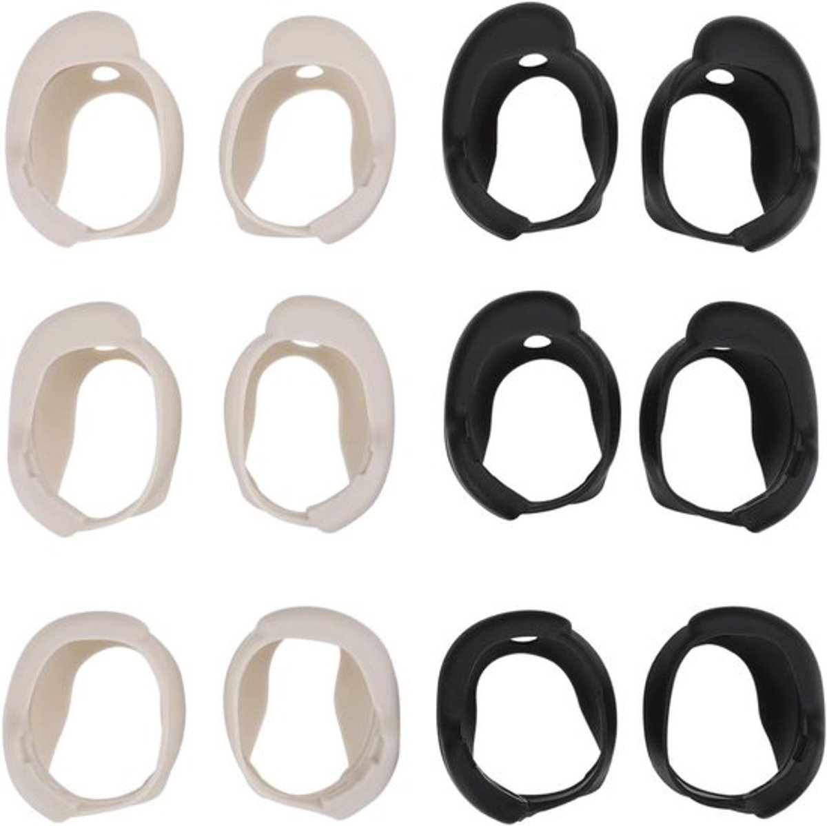 Siliconen Oordopjes Covers - Oorbescherming - Zwart en Beige - Quiet Comfort Oordopjes II QuietComfort Ultra - Compatibel - Hoofdtelefoon - S/M/L 6 Paar.