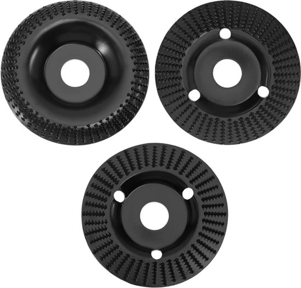- Houtsnijden schijf - Slijpschijf - 115mm - Houtbewerking - Vormgeven - Geschikt voor haakse slijper - Titanium - 3 stuks