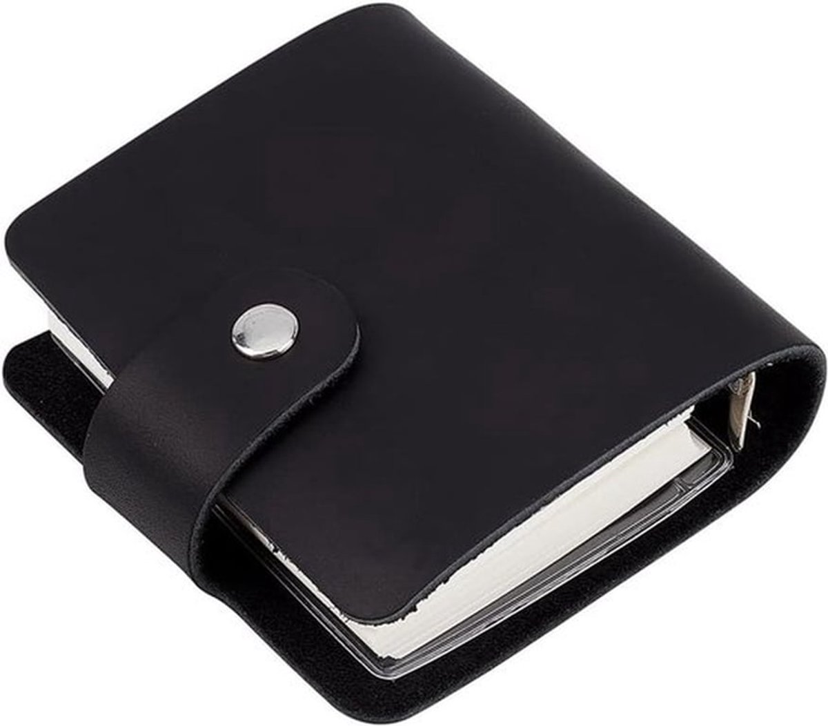 - Lederen dagboek notitieboek klein A9 reizen - vintage dagelijkse memo planner - 8,9 x 9,4 cm - 120 pagina's - slot sluiting - navulling - draagbaar notitieblok - voor man vrouwen - geschenken.