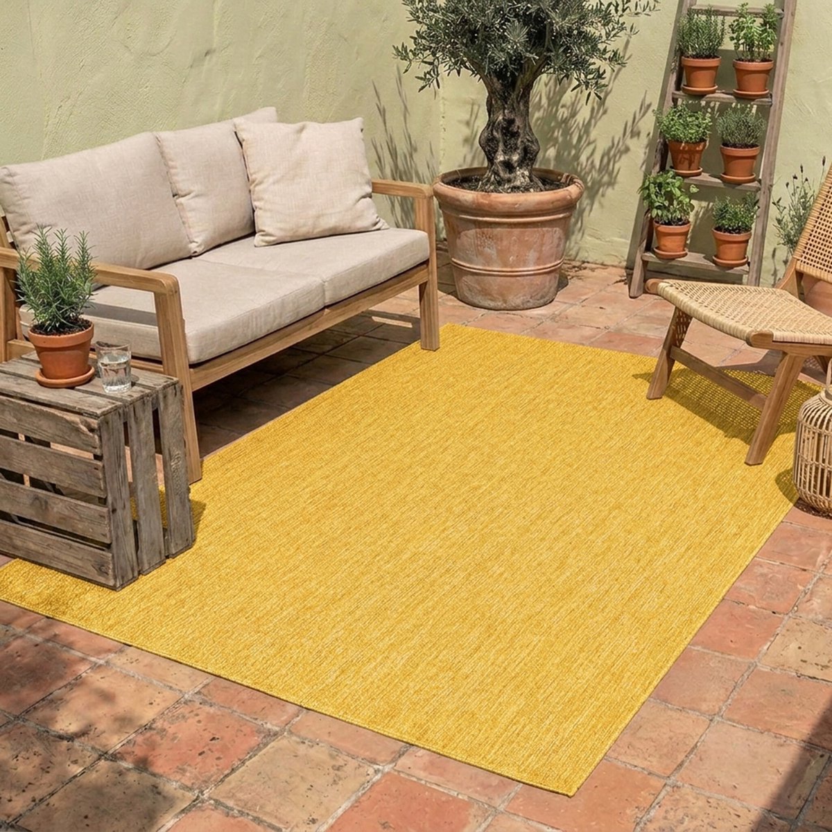 NATURL. Buitenkleed - Costa Okergeel - 200x290cm