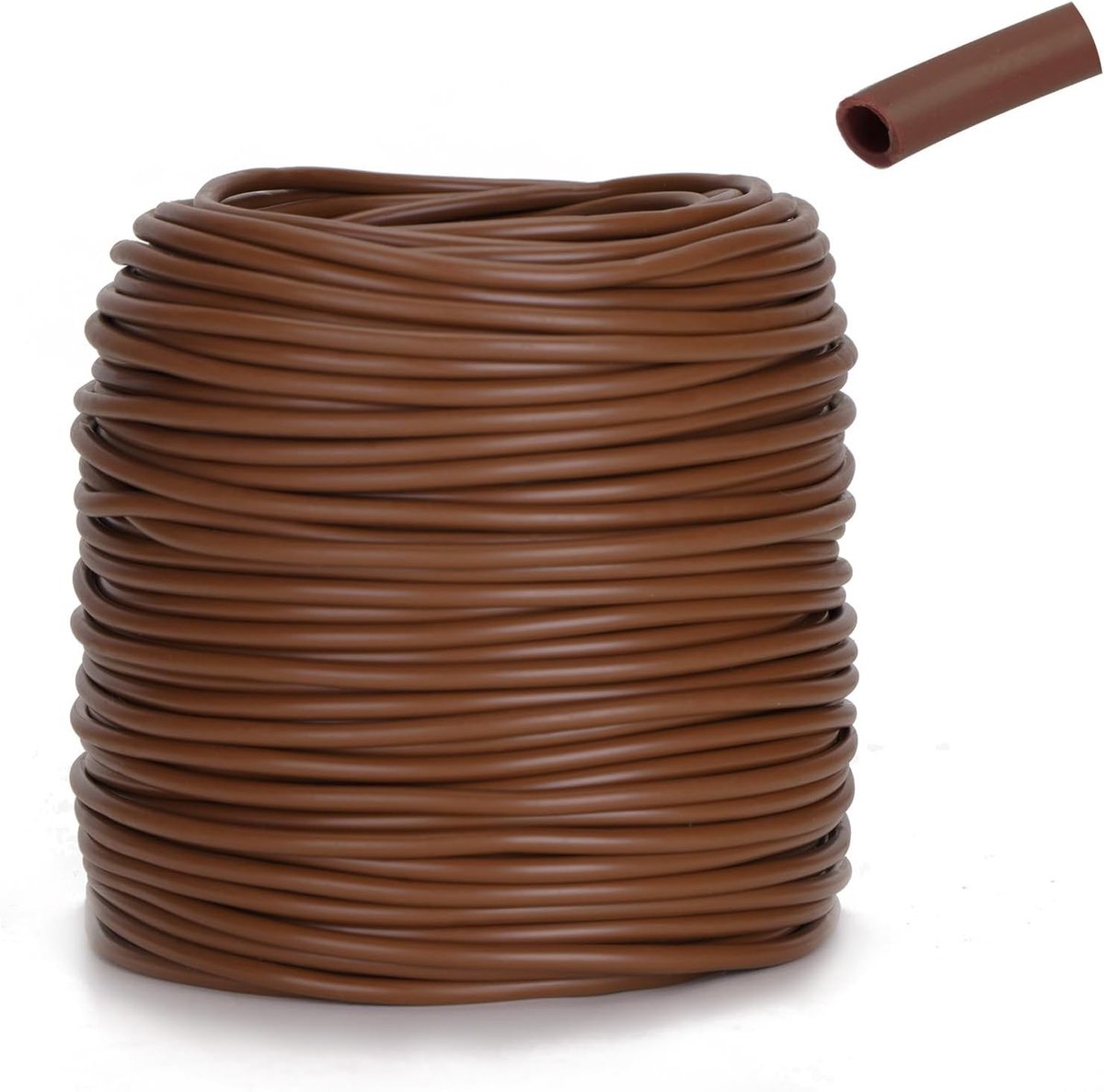 Flexibele Bindingstube 3mm x 50m Bruin voor Klimplanten, Tuinplant Touw voor Tomaten, Rozen en Groentenondersteuning