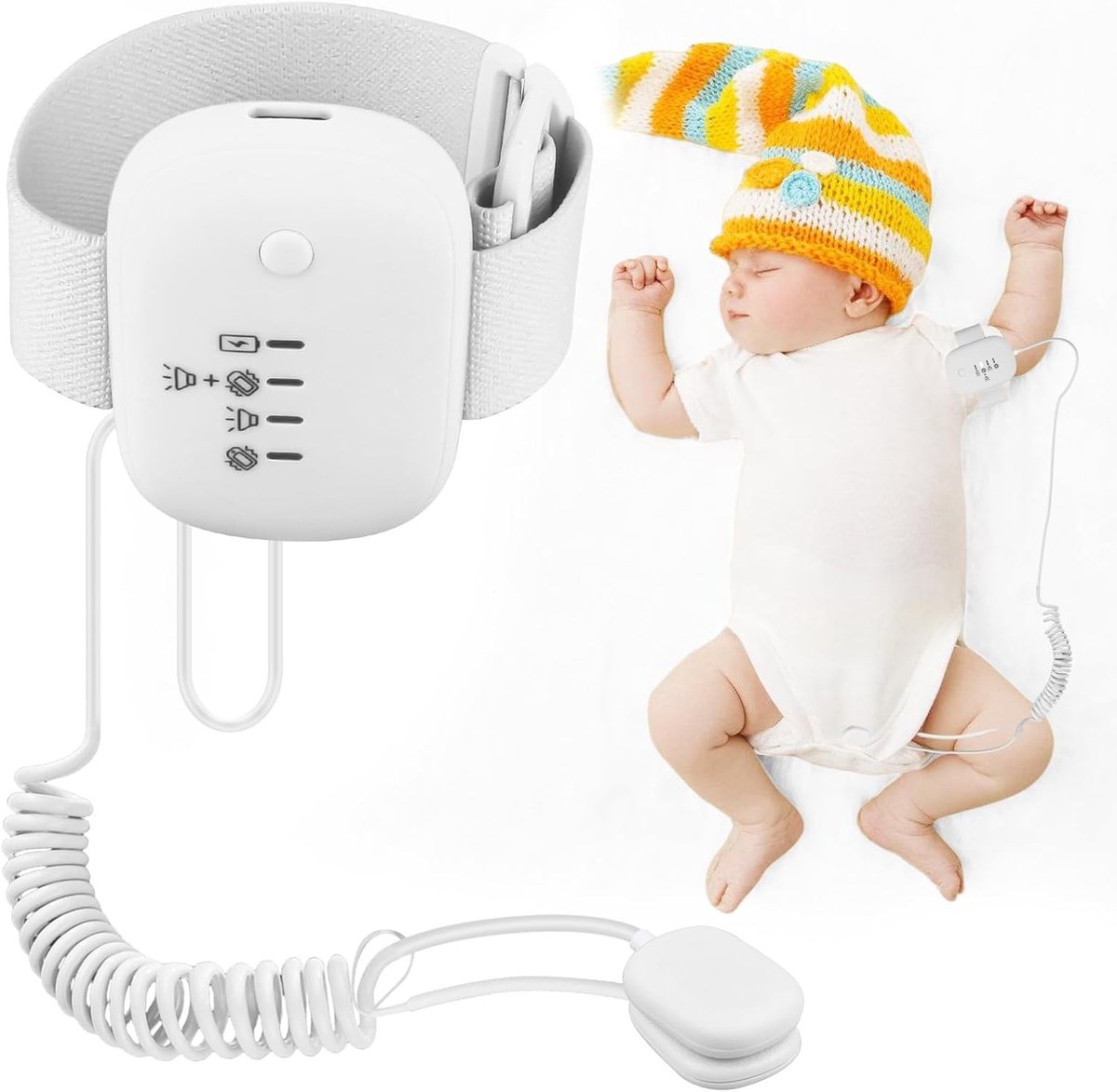 Bedwetting Alarm met Ontvanger en Zender, Geluid en Trilling, Oplaadbare Sensor voor Potty Training en Zorg voor Senioren