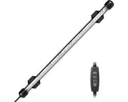 Thijox - Aquariumlicht Dompelbaar LED met Auto Aan/Uit Timer, Blauw en Wit Kleurverandering voor 40-60 cm Vistanks, Onderwater Verlichting voor Realis