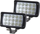 45W LED-werklamp - 12V/24V - Voertuigspotlight - Tractorkoplamp - Voorbumperverlichting - Dakverlichting - Heldere lens - Geschikt voor auto's, terreinwagens, enz. - Wit licht 6000K - 2 stuks