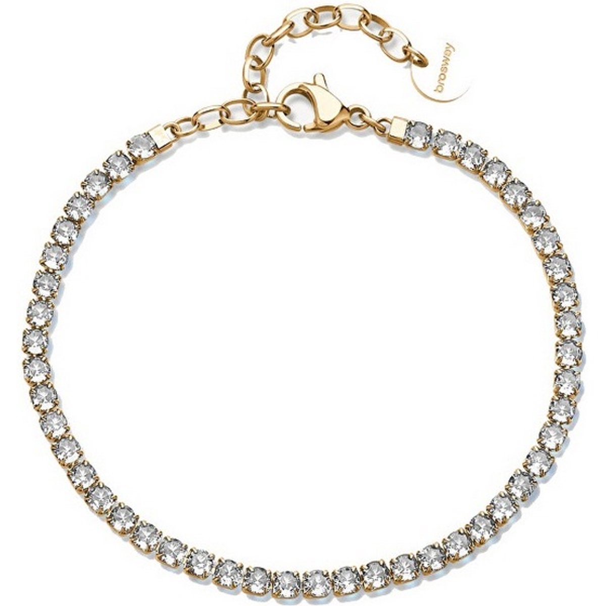 BROSWAY DESIDERI BEI100 GOLD-PLATED ARMBAND MET ZIRKONIA'S 1 STUK