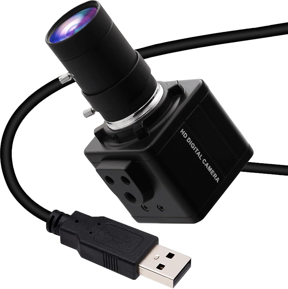 Thijox - Hoge Snelheid Golfswing Camera 1080P 60fps Webcam met Handmatige Focus en 10x Optische Zoom voor Windows, Linux, MacOS en Raspberry Pi