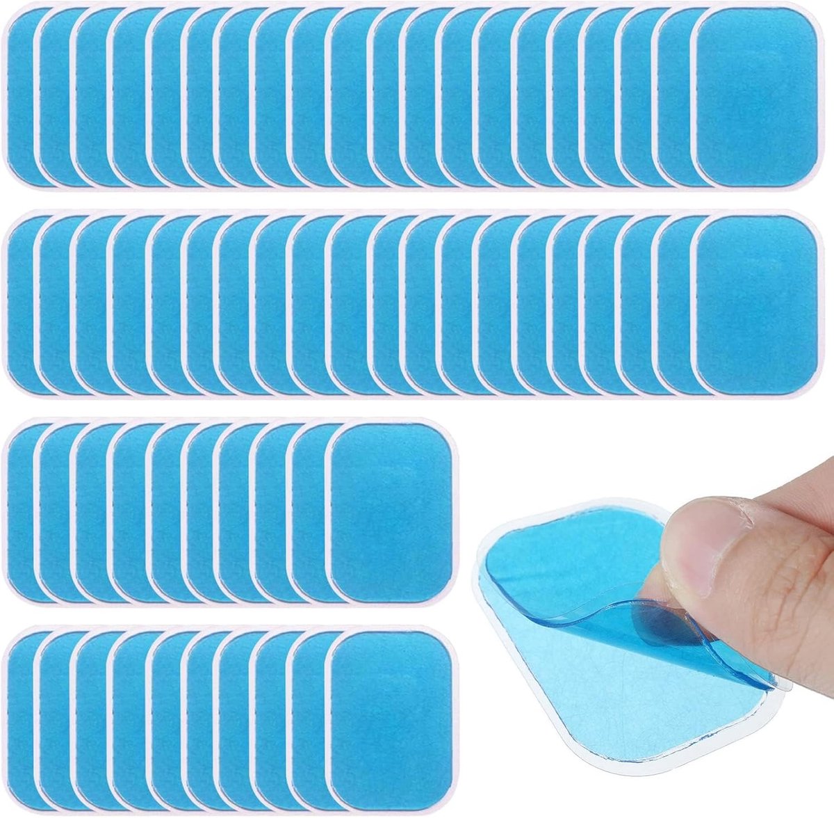 Thijox - 60 Stuks EMS Gel Pads Buikspiertrainer Elektrische Spierstimulator Hydrogel Pads Vervangingsset voor Abs, Armen en Benen - Multifunctionele S