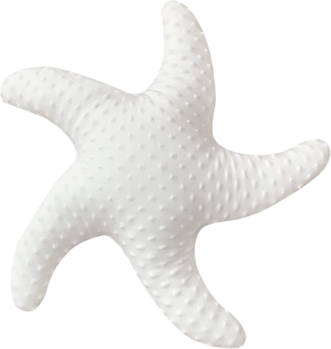 Thijox - Marmeren Rijk Wit Zeester Kussen - Strandthema Decoratieve Sierkussens - Zacht Pluche Knuffeldier voor Bed, Bank, Slaapkamer en Woonkamer - S