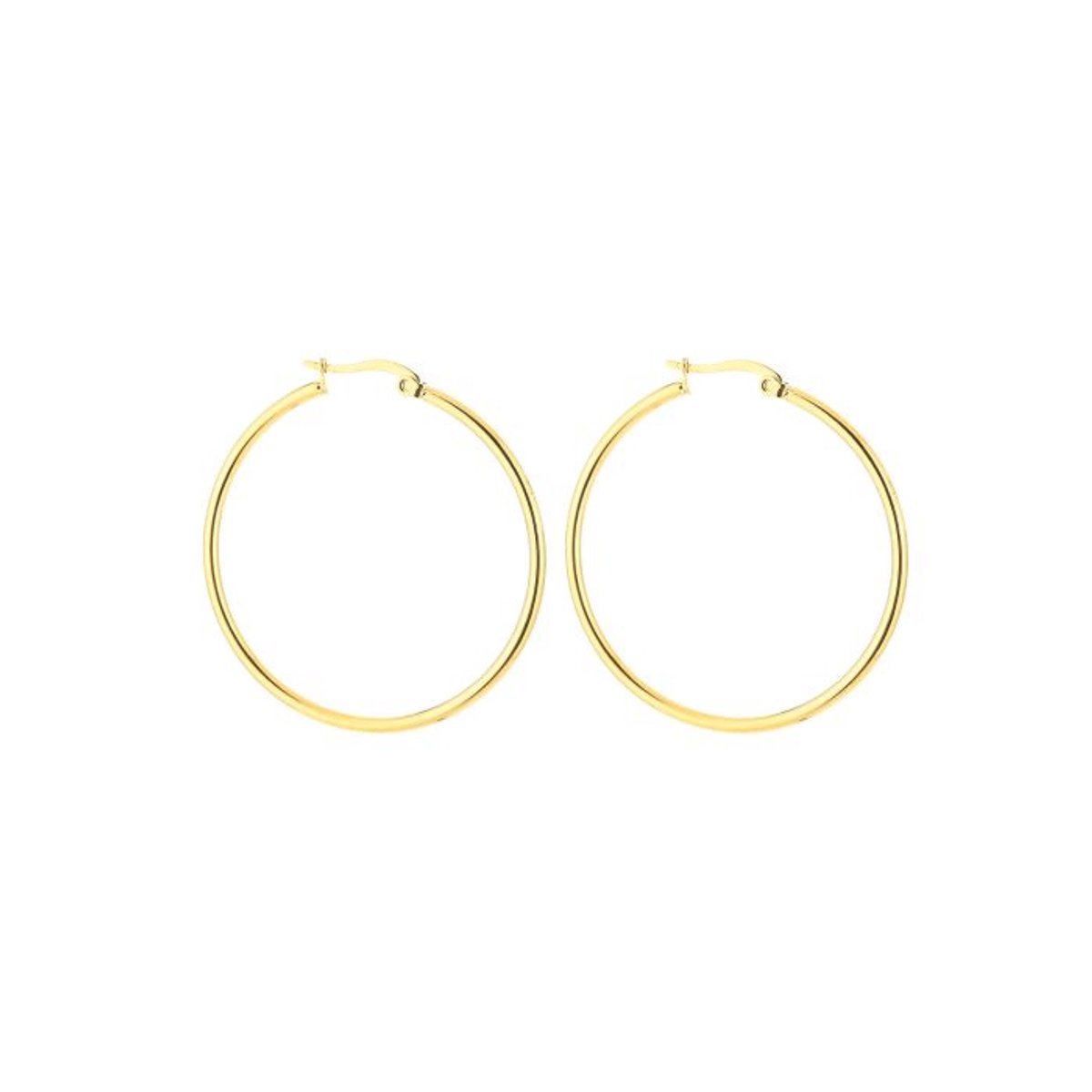 Bijoutheek Oorringen Rond 4cm Goudkleurig