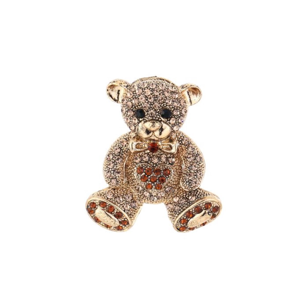 Bijoutheek Broche Teddy Beer Champagne