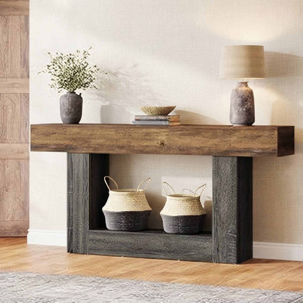 Industriële Consoletafel 160 cm met - Bruin - Novihome