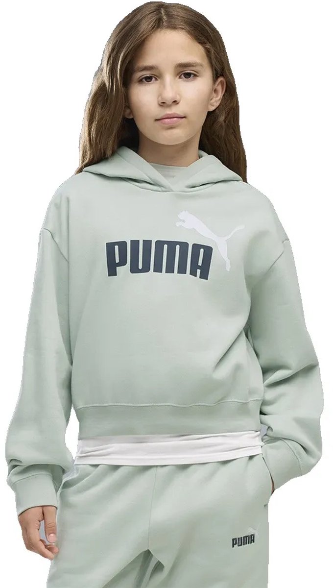 Puma Essential 2 Color Nº1 Logo Short Length Hoodie 15-16 Years Meisje Creme