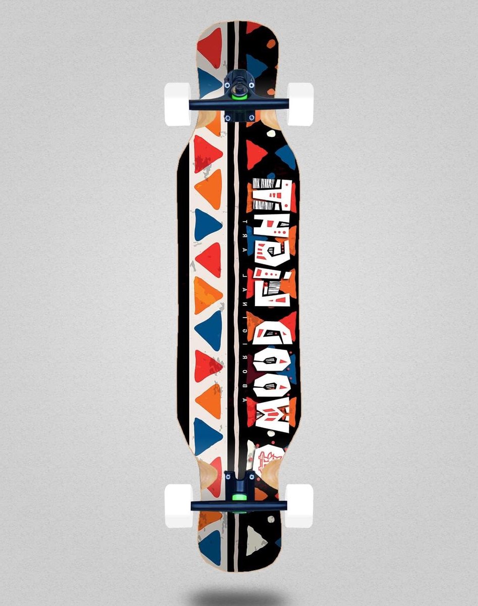 Longboard Skateboard Compleet Board Cruisen Door Stad Serape Line Design 46 x 10 Inch