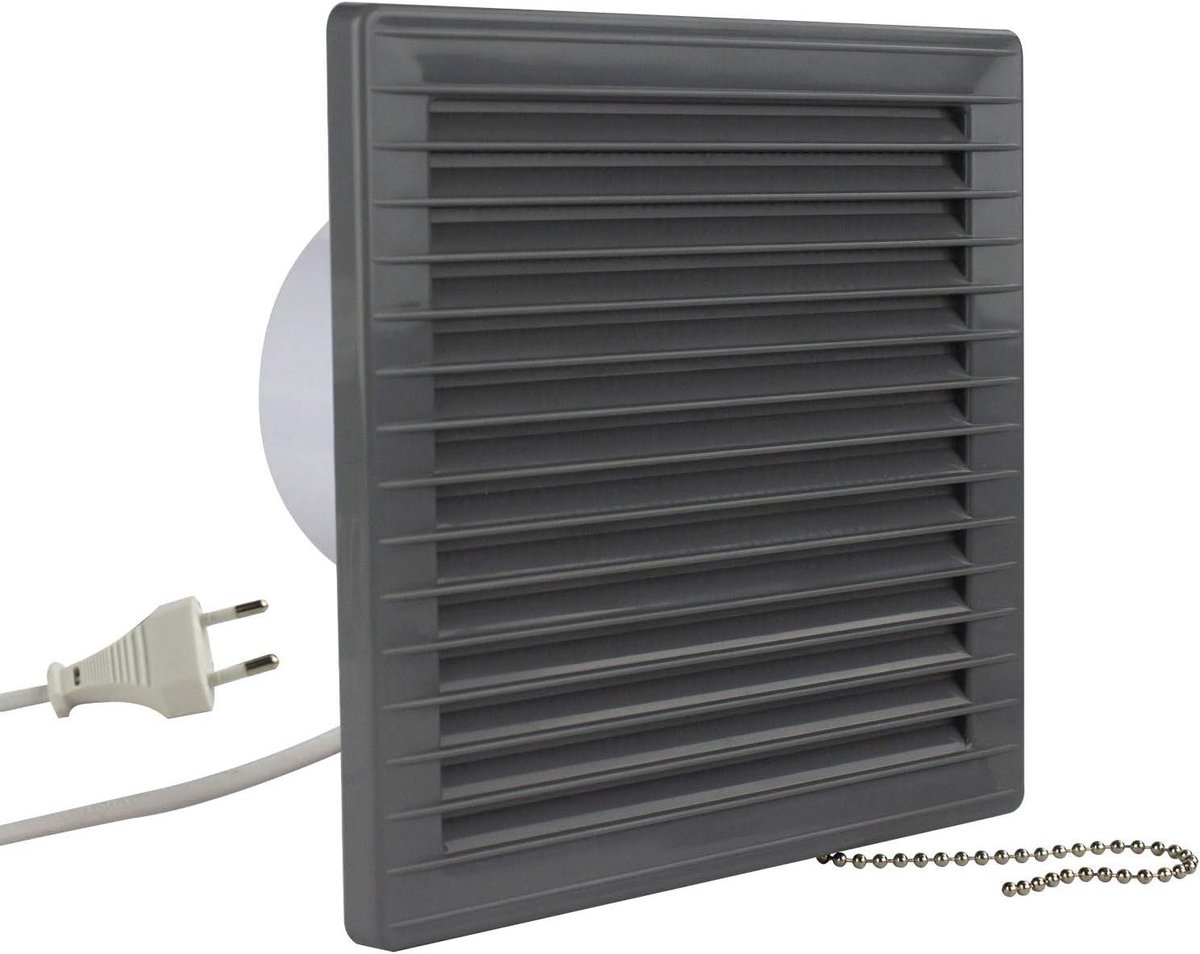 Badkamerventilator - Afzuigventilator Ventilator - Vochtige Lucht Afvoeren - Met Trekschak