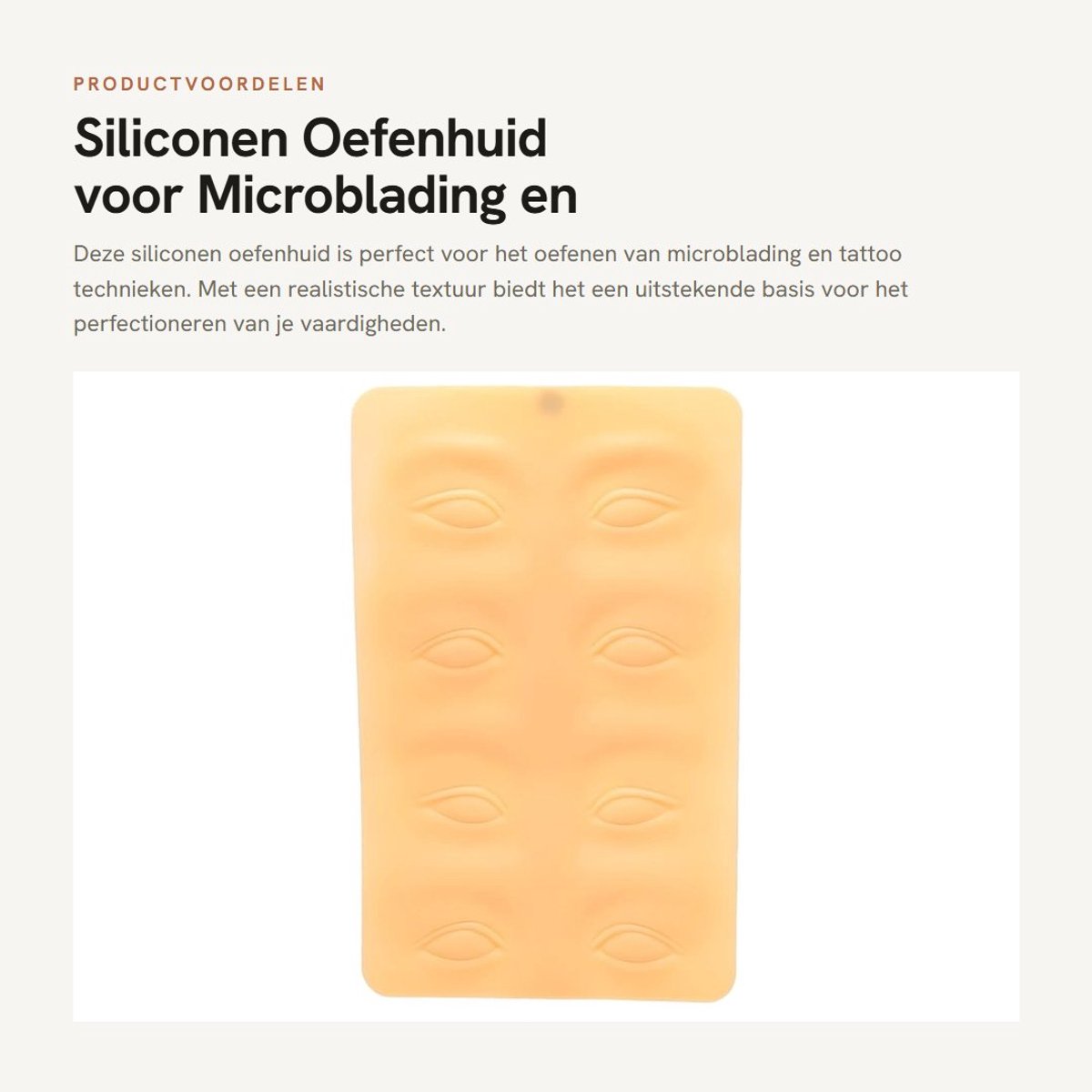 Dailygoods- Oefenhuid Real Touch - Siliconen Oefenhuid - Tattoo Oefenhuid - Microblading Huid - Wenkbrauwtatoeage Huid - Duurzaam Materiaal