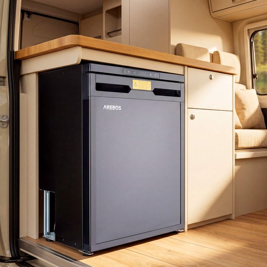 AREBOS Compressor Koelkast 65L 12/24V met Vriesvak -20°C voor Camper & Auto van AREBOS — afbeelding 5