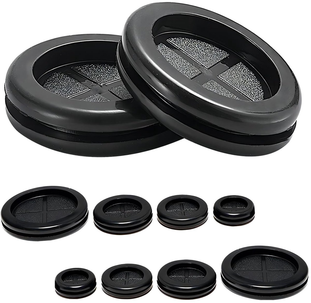 Dailygoods - 20 Stuks Ronde Rubberen Doorvoertules voor Kabels, 12 mm