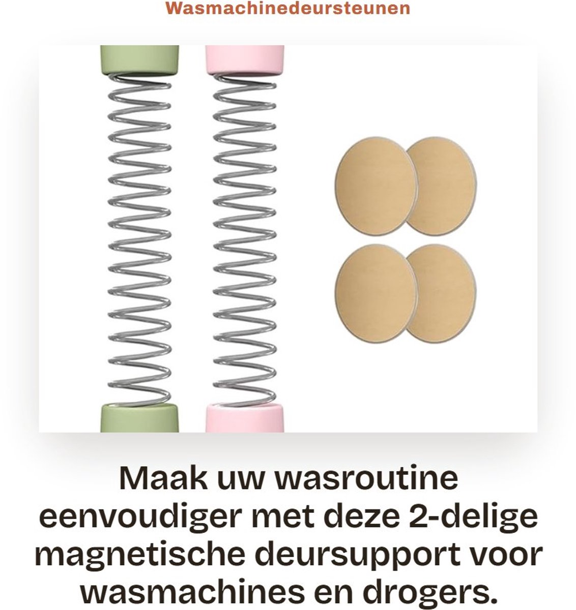 Dailygoods- Wasmachinedeursteunen Magnetische Steun - Deurhouder - Voorlader - Droger - Vaatwasser - Handige Opslag - Deursteun