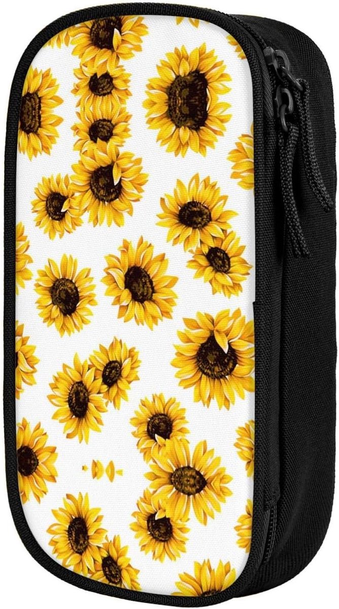 Potloodetui - Pennenzak organizer - School en werk - Grote capaciteit - 83 x 4 x 2 inch - Zwart