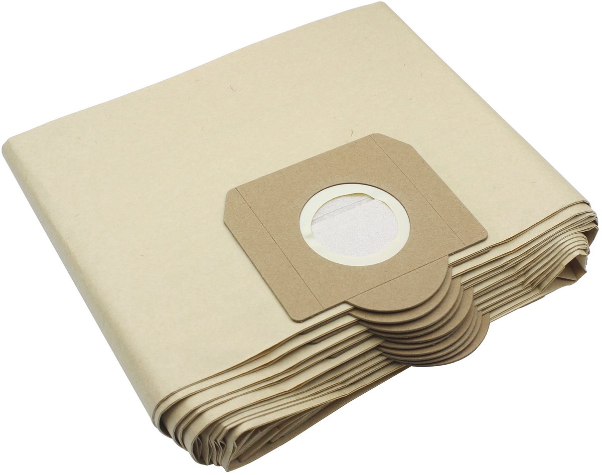 Dailygoods- Filterzakken 10-pack - Compatibel met Karcher WD3/WD3P - Papieren zakken - Nat/Droog stofzuiger - Hoofdkwaliteit - Onderdeel A 2204/A 2234 PT - Stofzak