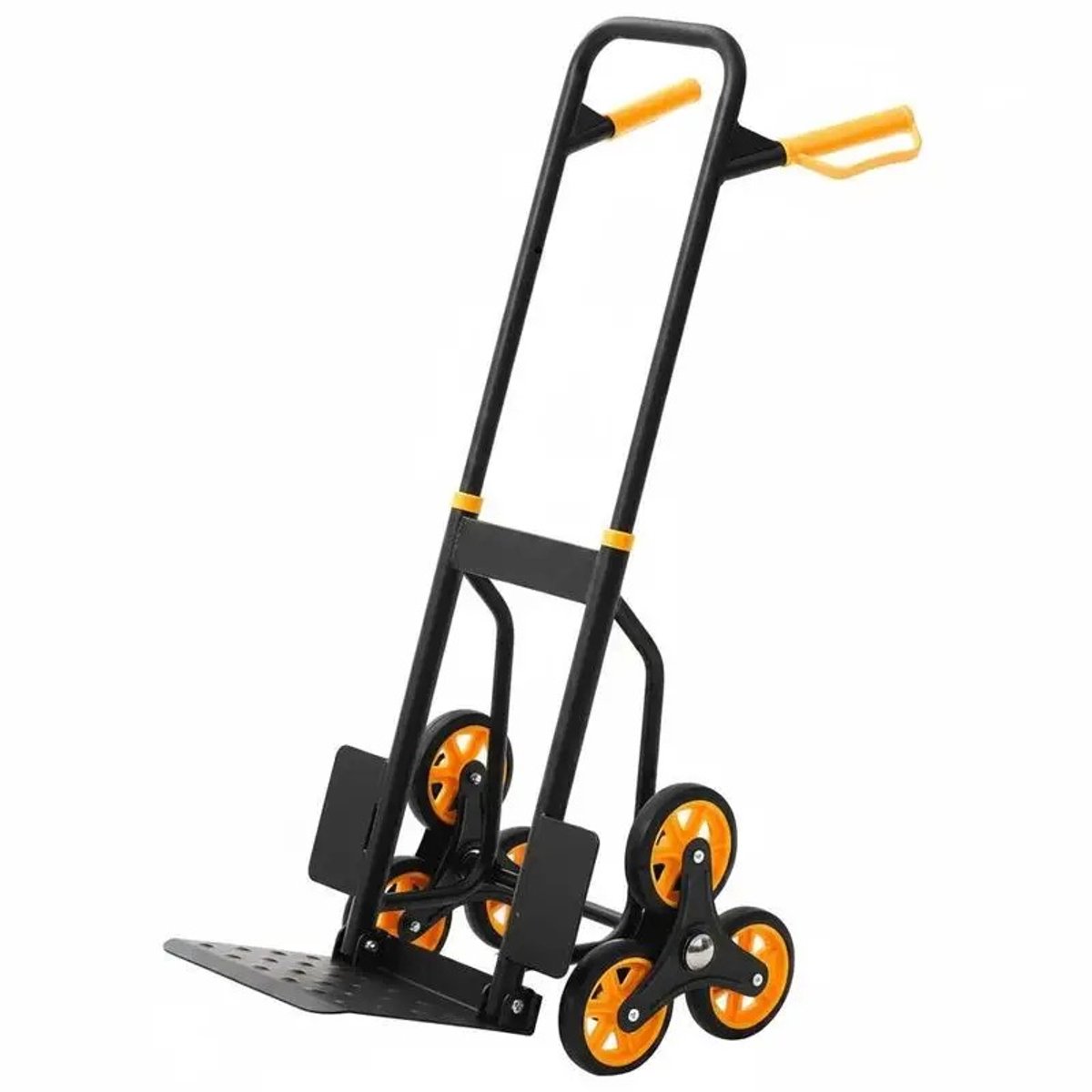 Emvae Steekwagen - Steekwagen Trap - Opvouwbare Steekwagen - 150 kg - 6 Wielen - Telescopische Handgreep - Koolstofstaal