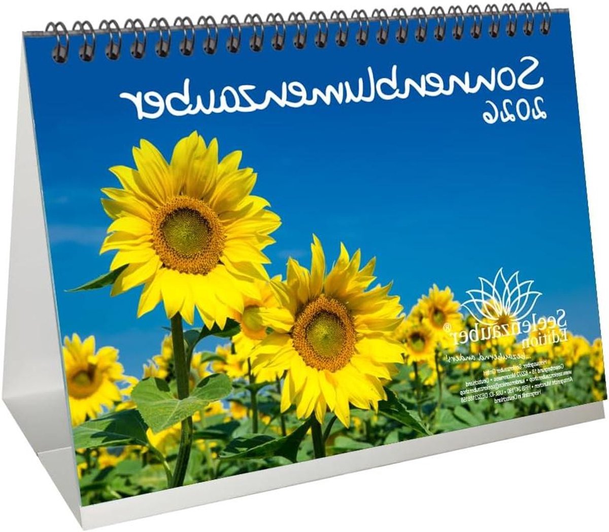 Tafelkalender A5 - Bureaukalender Kalender 2026 - Jaar Overzicht - Zonnebloem Motieven - A5 - Meerkleurig
