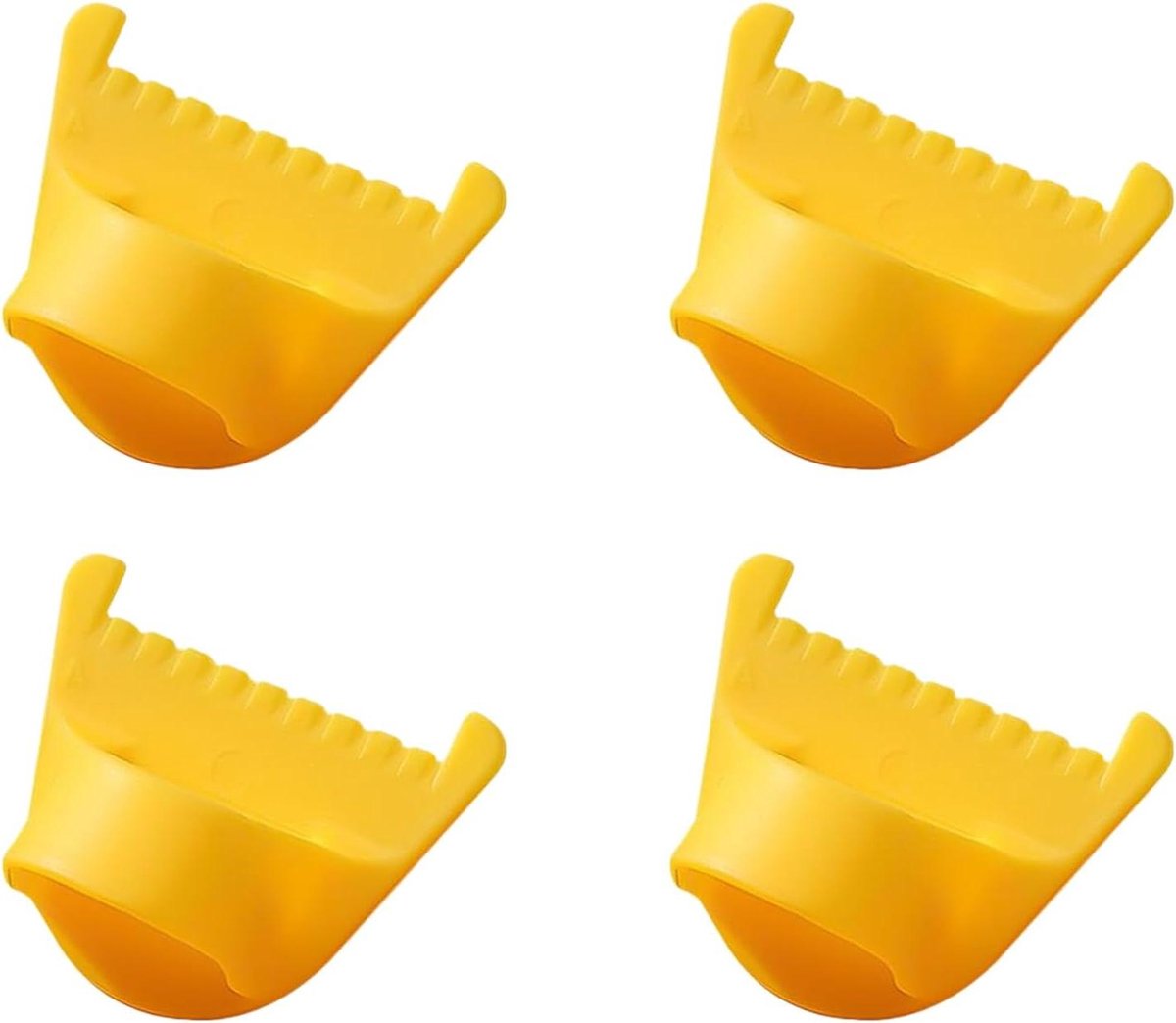 Vingerhoed Set - Naai Hulpmiddel - Precisie Naaien - Dubbele Positionering - 4 Stuks - Geel Wit