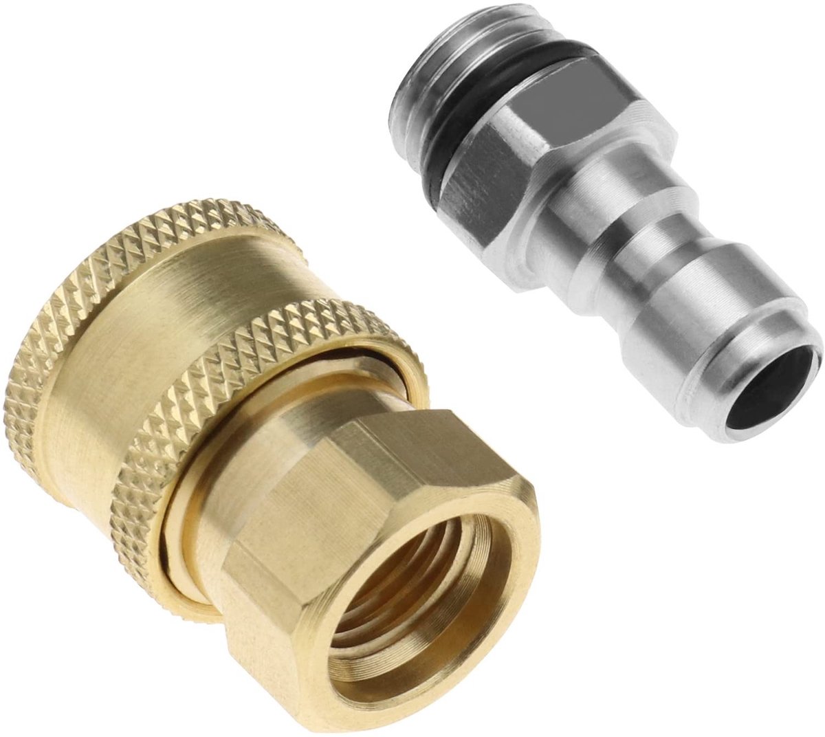 Dailygoods - Hogedrukspuit adapters - Snelkoppeling - Messing - M14 schroefdraad - Koppeling set - Geschikt voor spuitlans en slang