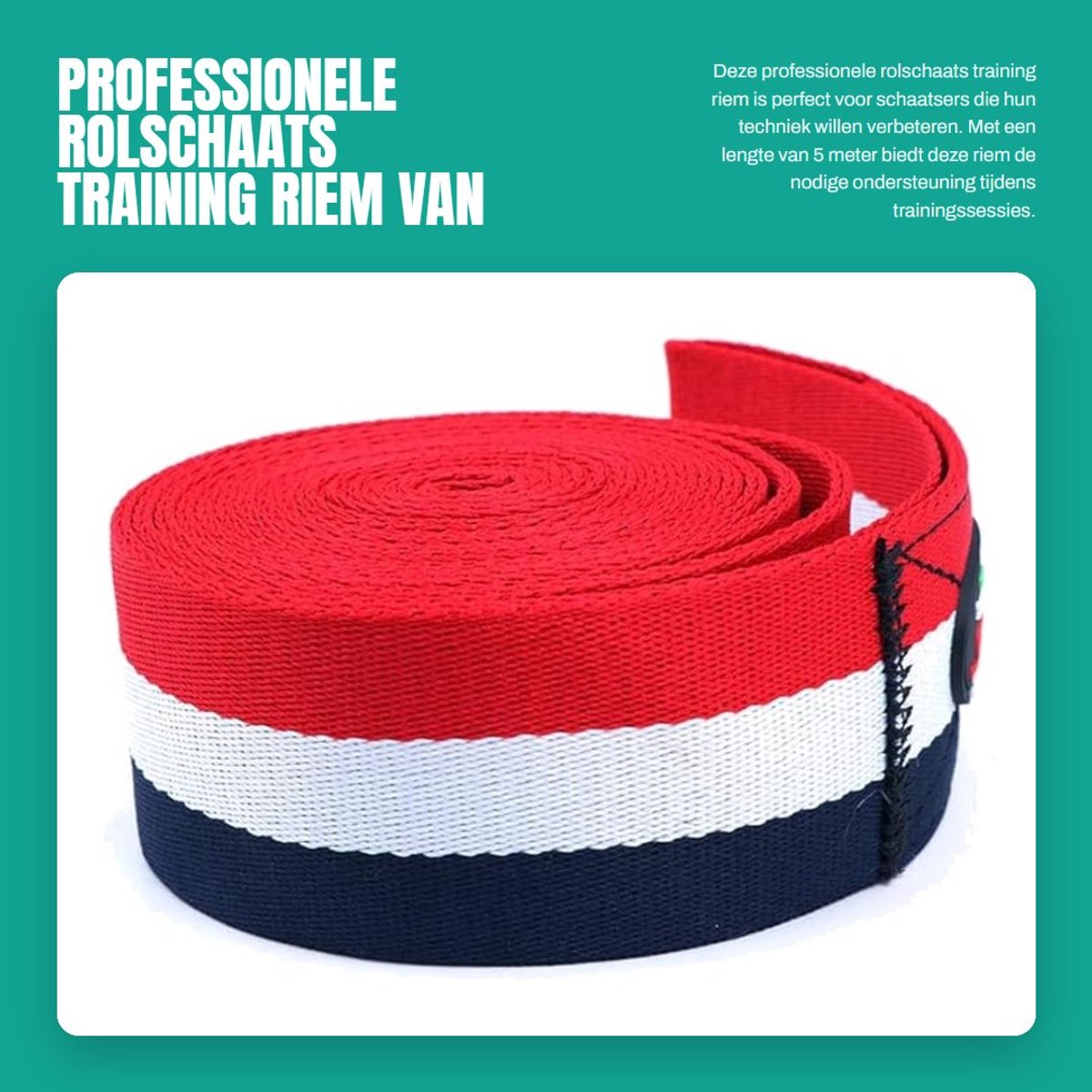 Dailygoods - Professionele Rolschaats Training Riem van 5 Meter
