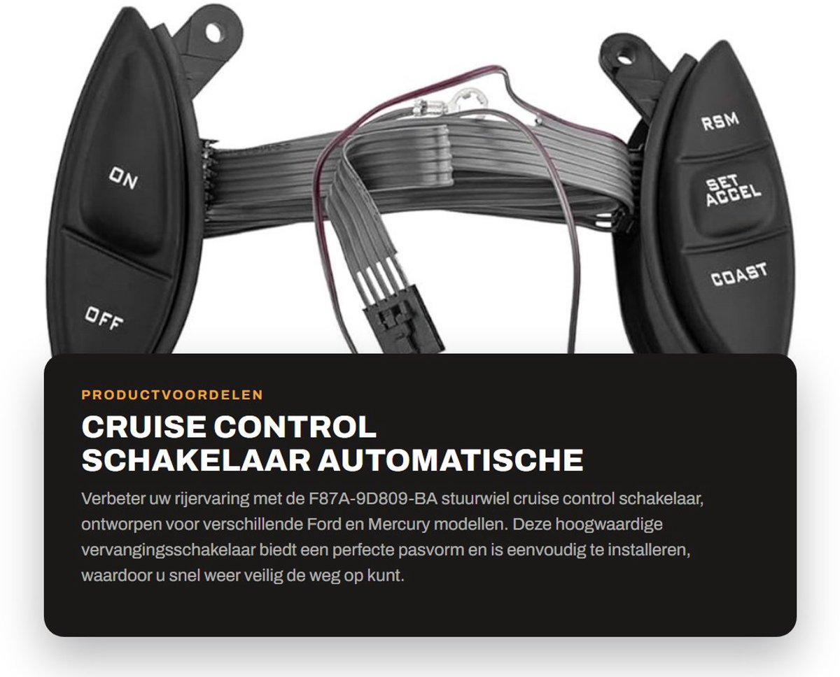 Dailygoods - Cruise Control Schakelaar - Automatische Regeling - Voor Explorer Ranger - Hoogwaardige Kwaliteit - Geschikt voor F150 - Betrouwbaar en D...