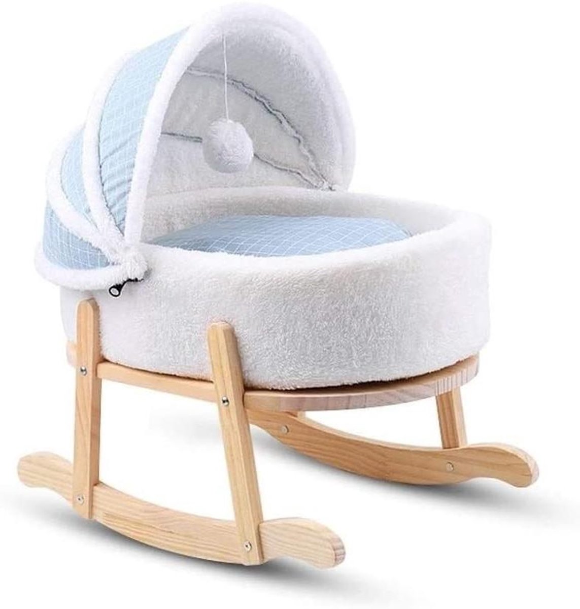 Huisdierenbed Hond Kat - Huisdier Mand Kennel - Comfortabel Rusten - Zacht Linnen Pluche - S - Blauw