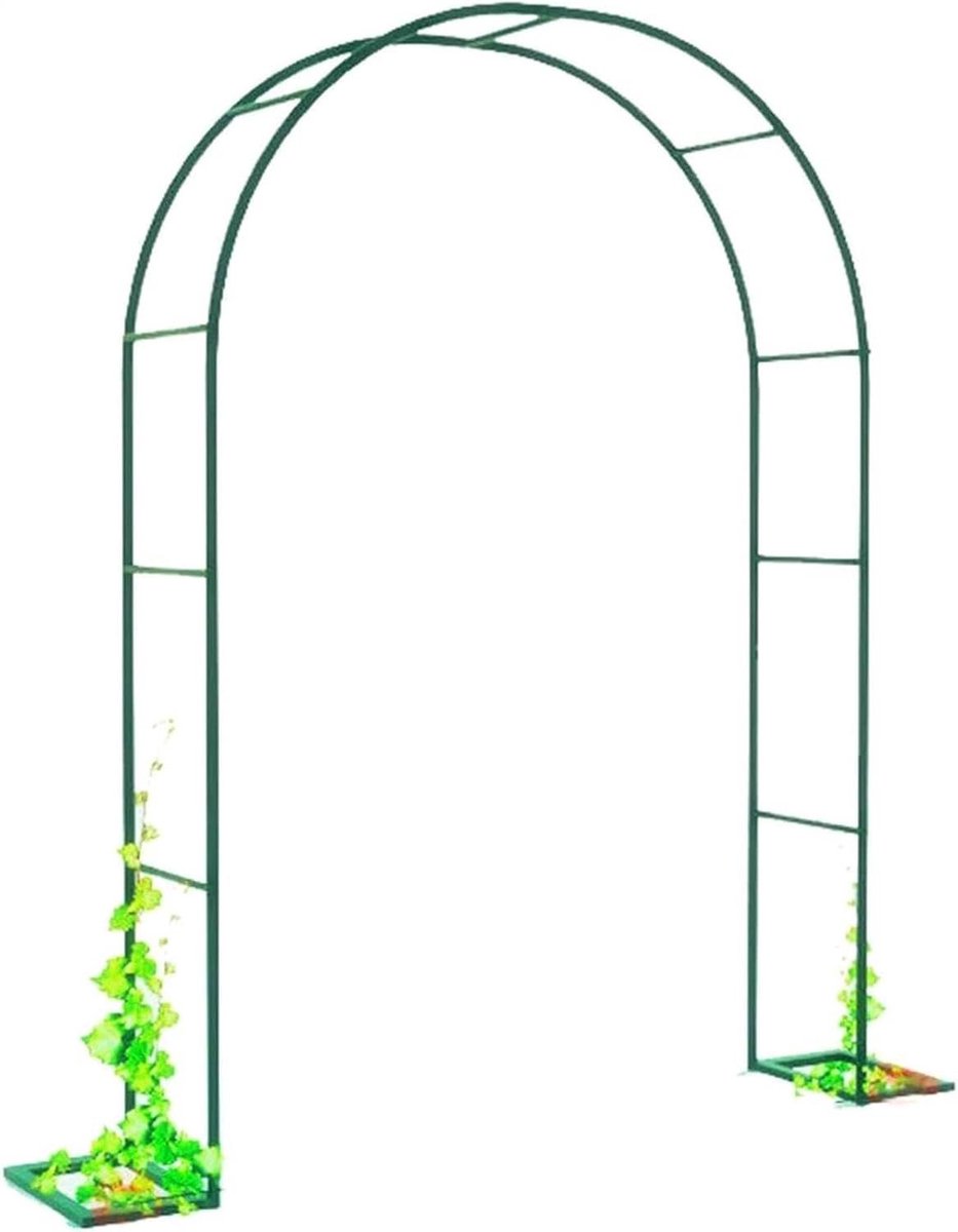 Metalen Tuinboog - Decoratieve Prieel - Klimplanten Ondersteunen - Roestbestendig Metaal - 300 x 220 cm - Zwart