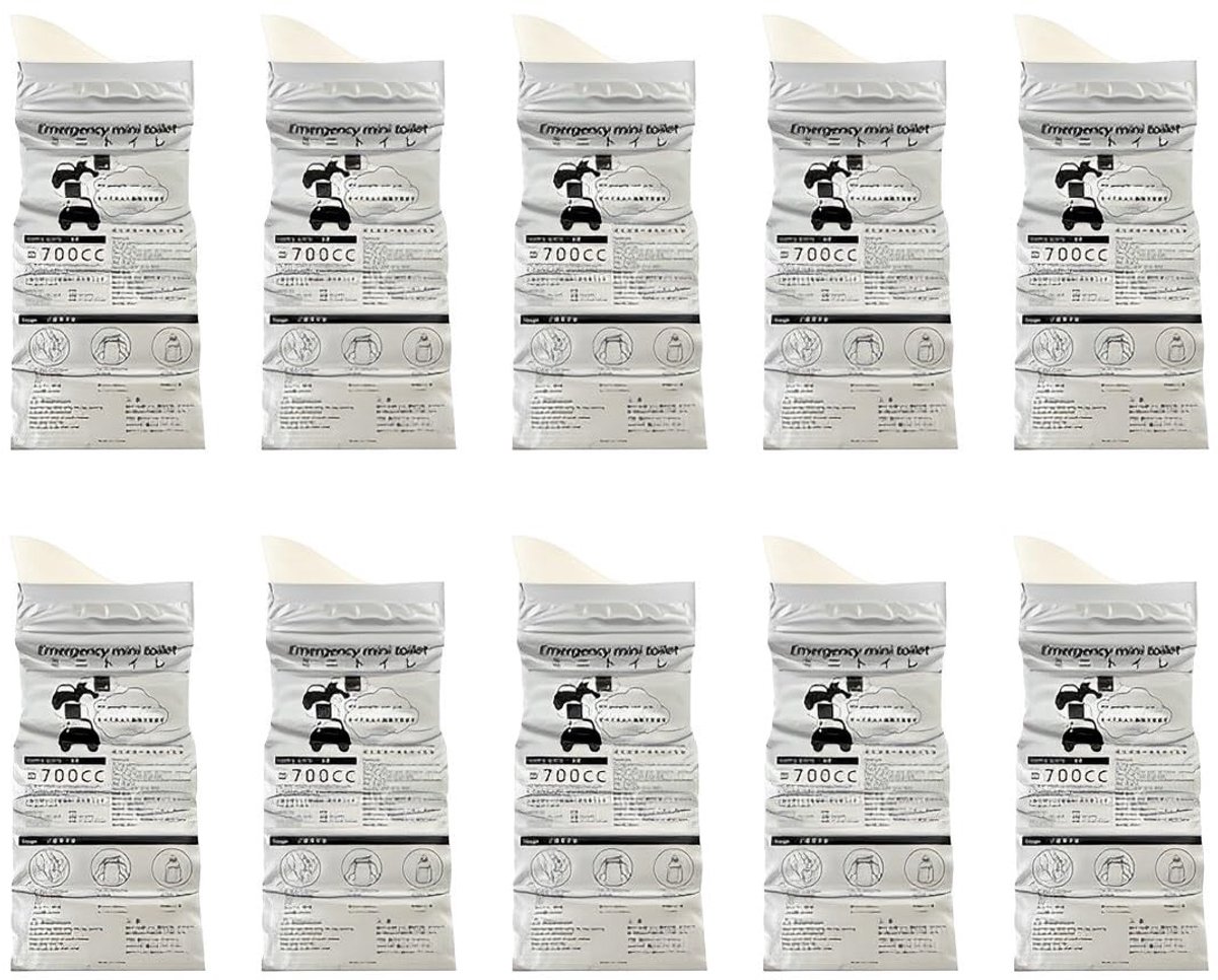 Dailygoods- Urinezakje 10 Stuks - Draagbaar - Superabsorberend - Voor Mannen/Vrouwen/Kinderen - 700 ml - Hoogwaardige Materialen - Urinoir