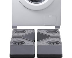 Anti Trillingsmat Wasmachine - en Wasdroger - Geluidsdempende Antislip Mat - Rubber Mat Trillingsdempers - Trillingsdempers wasmachine – Extra dik - Voetjes wasmachine & droger - Wasmachine demper – Anti trillings - vibratie - dempers pads – Antislip