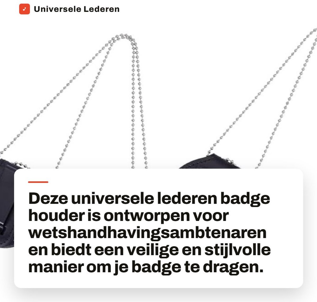 Dailygoods- Badgehouder Universeel - Platte/Ronde/Ovale Badgehouder - Lederen Badgehouder - Veiligheid Badgehouder - Met Riem Clip - Duurzaam Kunstleer - Badge