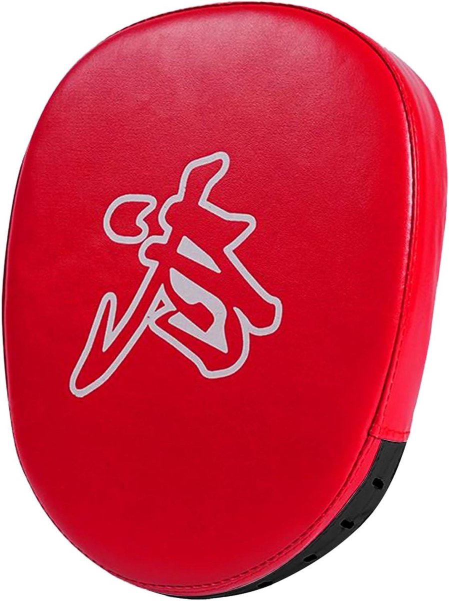 Karate Pads - Bokshanddoel Trainingsapparatuur - Vechtsport Training - Ergonomisch Ontwerp - 24.5 x 19.5 cm - Rood